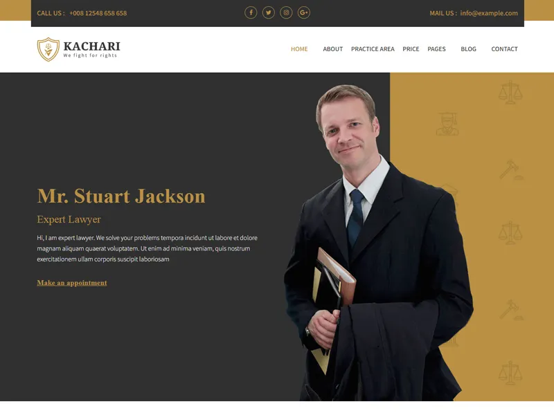 تصميم موقع محامي حديث يعكس الخبرة ويبني الثقة مع العملاء
